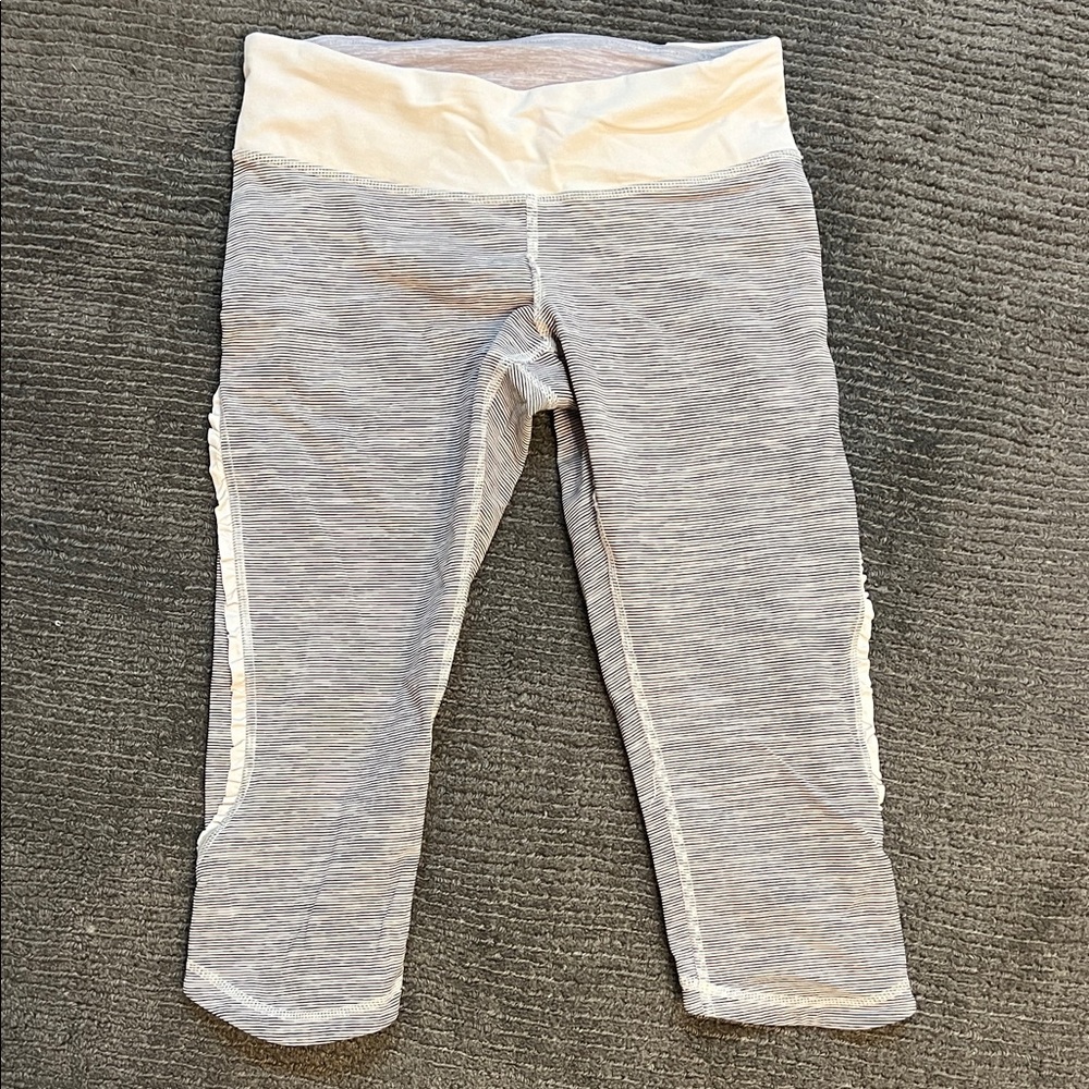 lululemon athletica Gray and Cream Leggings